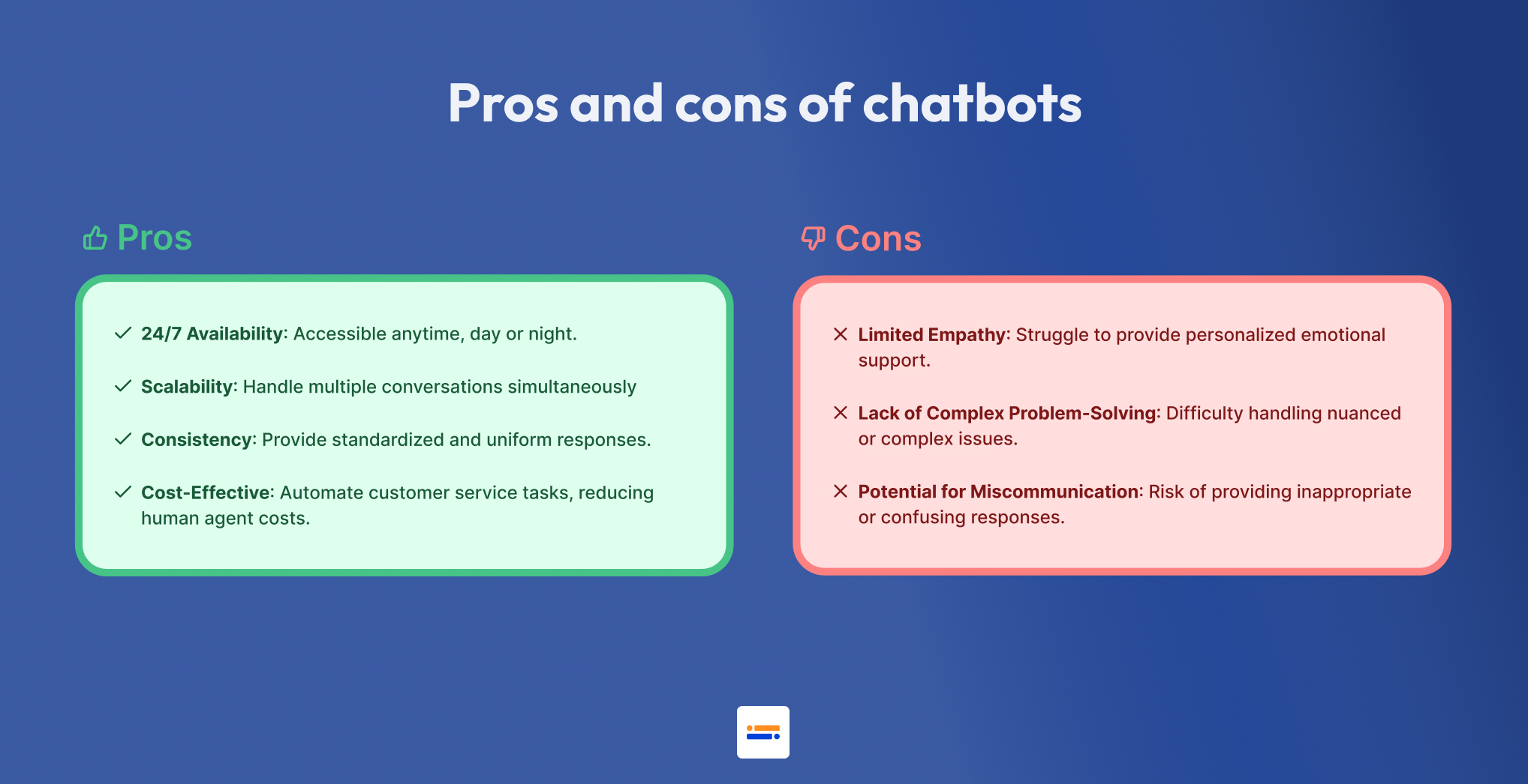 Pros And Cons Chatbot